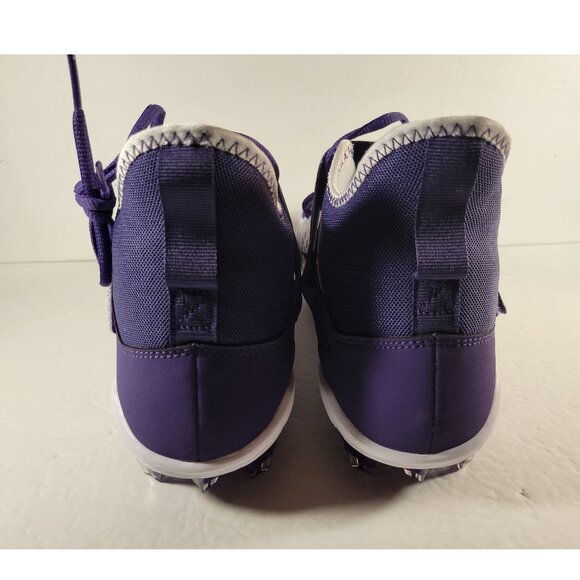 Nike Alpha Menace Pro 2 Mid White/Purple Football Cleats BV3945-104 Mens Size 12 - Picture 3 of 6